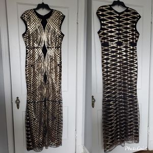 Gold and Black Formal Dress